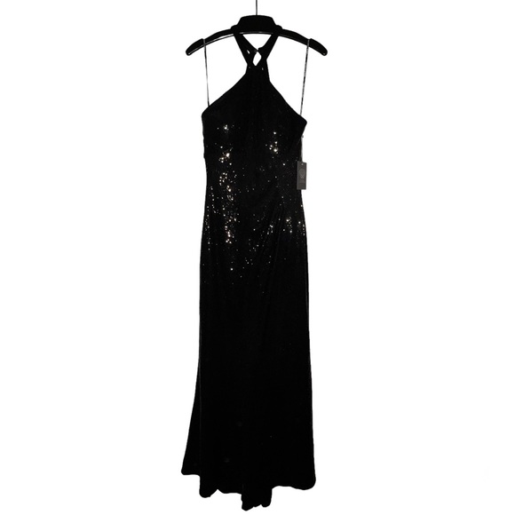 VINCE CAMUTO Halter Neck Sequin Gown - Picture 8 of 9